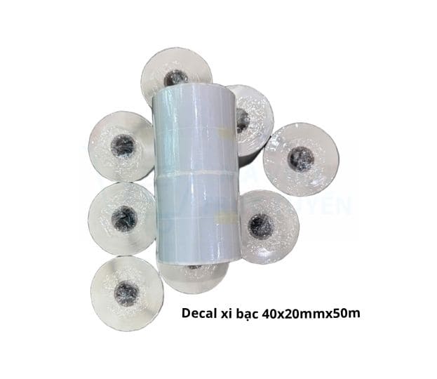 Decal Xi Bạc 40x20mm x 50m